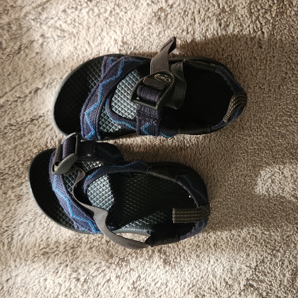 Chaco sport sandals, toddler size 8, blue.